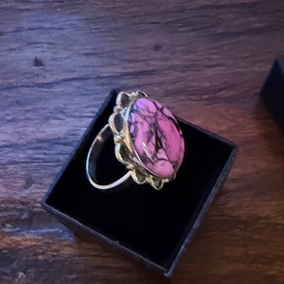Pink Turquoise Statement Ring - Picture 2 of 5